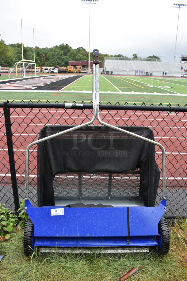 Blue Metal Sweeper. BUYER MUST REMOVE. 45x17x66. (stadium) - Image 1 of 11
