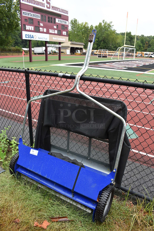 Blue Metal Sweeper. BUYER MUST REMOVE. 45x17x66. (stadium) - Image 2 of 11