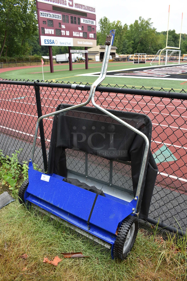Blue Metal Sweeper. BUYER MUST REMOVE. 45x17x66. (stadium) - Image 3 of 11