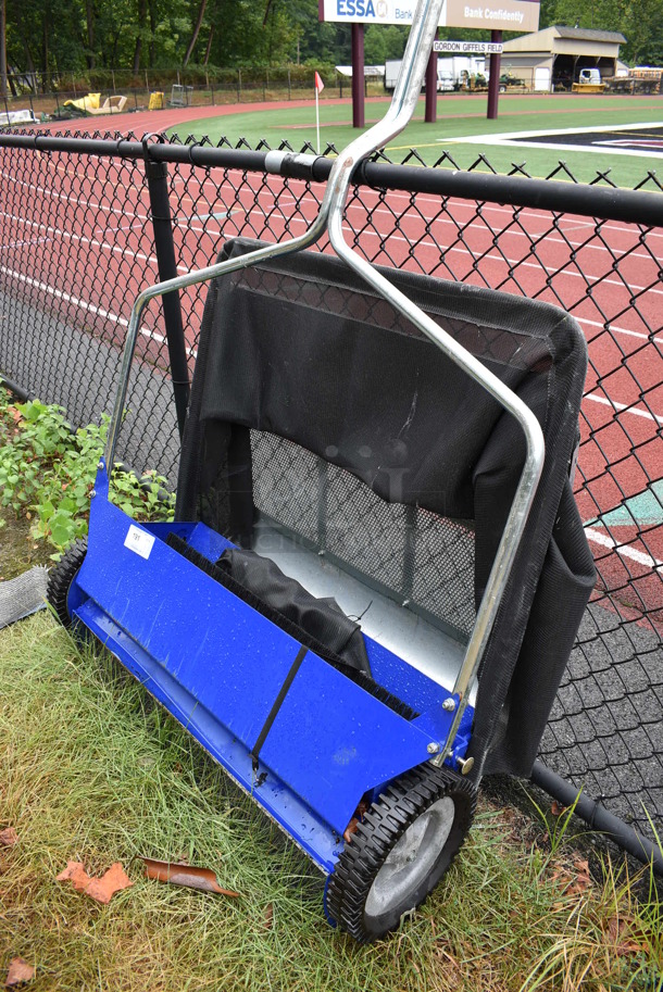 Blue Metal Sweeper. BUYER MUST REMOVE. 45x17x66. (stadium) - Image 4 of 11