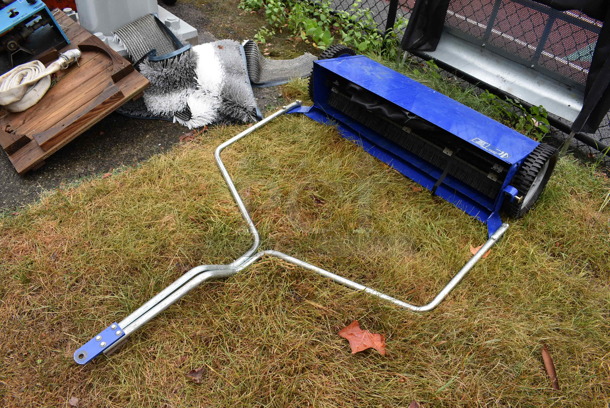 Blue Metal Sweeper. BUYER MUST REMOVE. 45x17x66. (stadium) - Image 8 of 11