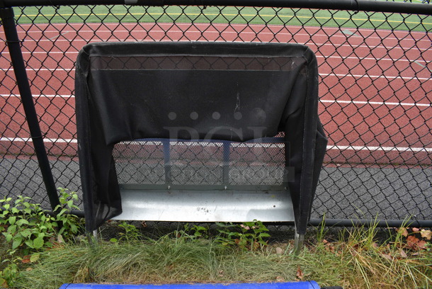Blue Metal Sweeper. BUYER MUST REMOVE. 45x17x66. (stadium) - Image 10 of 11