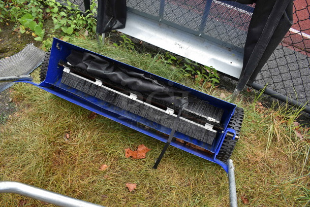 Blue Metal Sweeper. BUYER MUST REMOVE. 45x17x66. (stadium) - Image 11 of 11