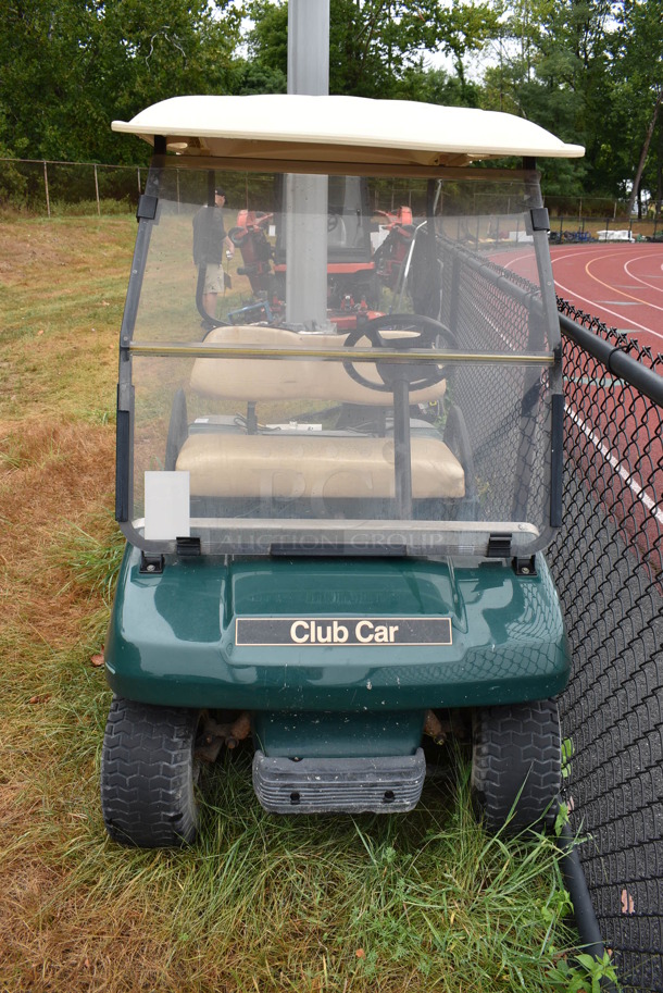Green Electric Powered Golf Cart w/ Battery Charger. Needs New Battery. Comes w/ 1 Key. BUYER MUST REMOVE. 42x101x67.5. (stadium) - Image 2 of 11