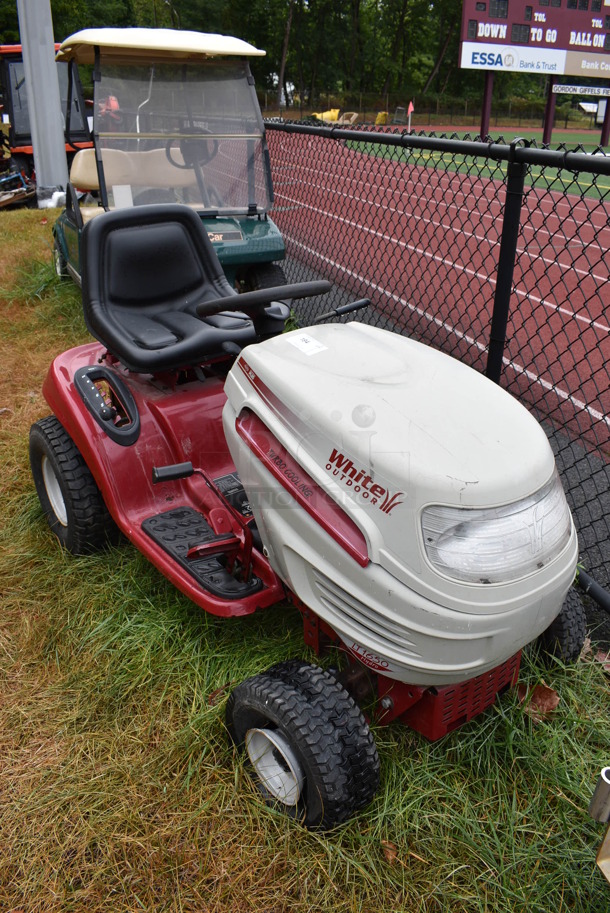 White Outdoor Model 13C0616G190 Turbo Cooling LT1650 Hydro Riding Lawnmower. Comes w/ 1 Key. BUYER MUST REMOVE. 36x63x40. (stadium) - Image 2 of 12
