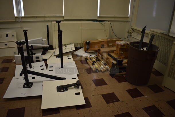 ALL ONE MONEY! MEGA LOT of Various Parts Including Projector Stands. BUYER MUST REMOVE. (Clearview Elementary - Room 1)
