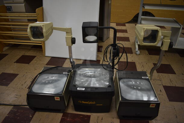 3 Various Projectors; 2 3M and 1 SunSplash. Includes 13x15x28. 3 Times Your Bid! (Clearview Elementary - Room 1) - Image 1 of 7