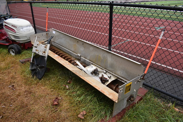 Swenson Metal Commercial Salt Spreader. BUYER MUST REMOVE. 96.5x21x23. (stadium) - Image 1 of 10