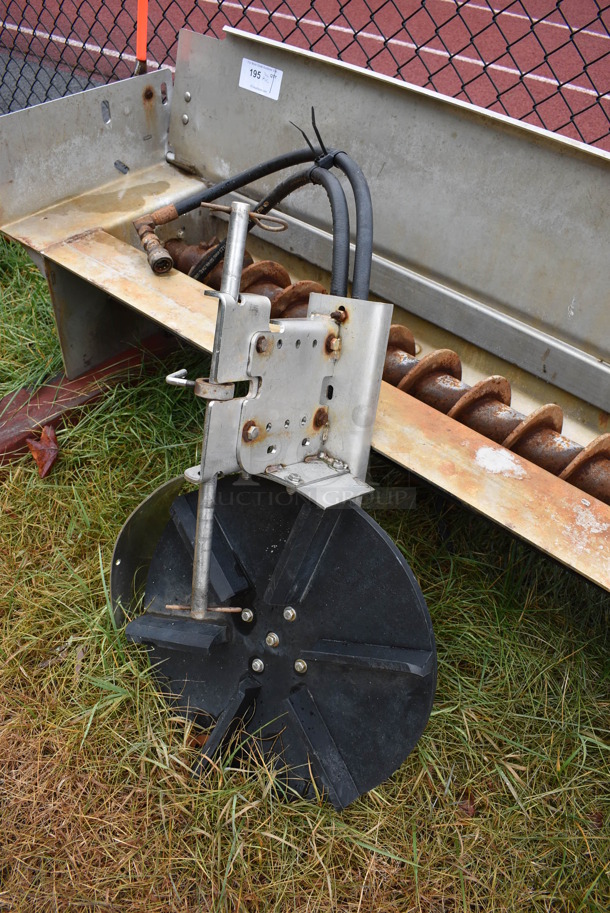 Swenson Metal Commercial Salt Spreader. BUYER MUST REMOVE. 96.5x21x23. (stadium) - Image 4 of 10