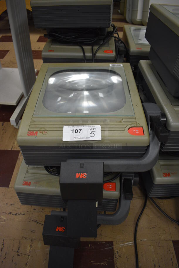 5 3M Overhead Projectors. Includes 9050 and 9060. 16x17x22. 5 Times Your Bid! (Clearview Elementary - Room 1) - Image 1 of 4