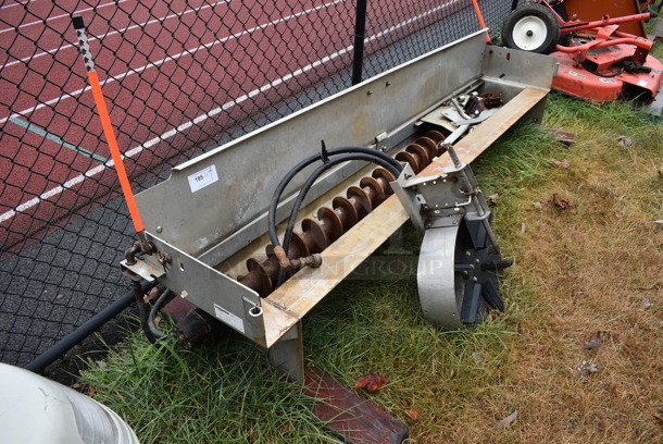 Swenson Metal Commercial Salt Spreader. BUYER MUST REMOVE. 96.5x21x23. (stadium) - Image 6 of 10
