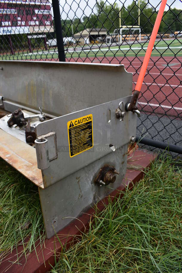 Swenson Metal Commercial Salt Spreader. BUYER MUST REMOVE. 96.5x21x23. (stadium) - Image 10 of 10