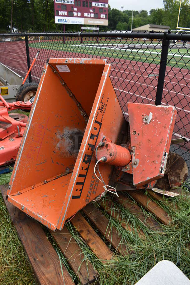 Air-flo Orange Metal Commercial Salt Spreader. BUYER MUST REMOVE. 32x38x36. (stadium) - Image 2 of 8