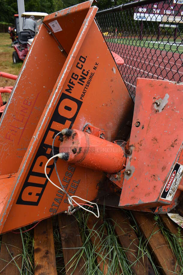 Air-flo Orange Metal Commercial Salt Spreader. BUYER MUST REMOVE. 32x38x36. (stadium) - Image 3 of 8