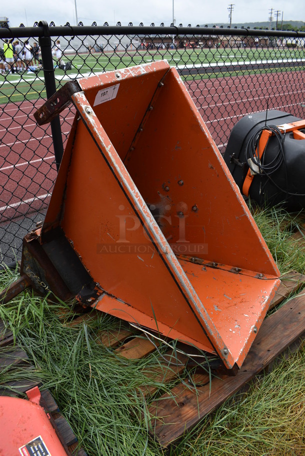 Air-flo Orange Metal Commercial Salt Spreader. BUYER MUST REMOVE. 32x38x36. (stadium) - Image 5 of 8