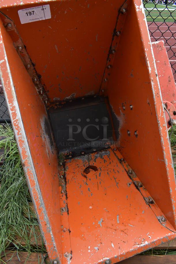 Air-flo Orange Metal Commercial Salt Spreader. BUYER MUST REMOVE. 32x38x36. (stadium) - Image 6 of 8