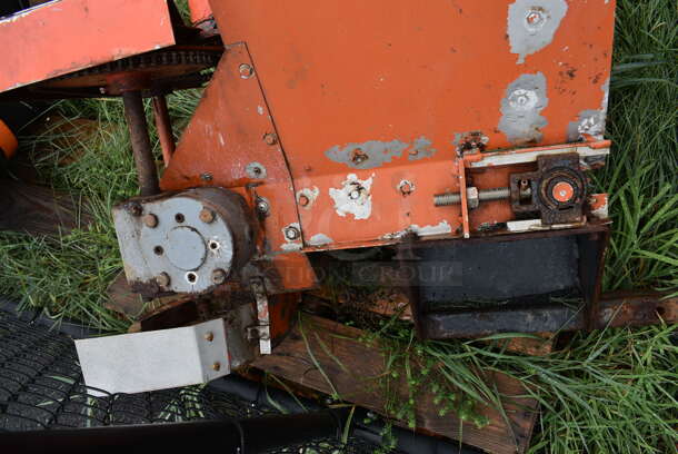 Air-flo Orange Metal Commercial Salt Spreader. BUYER MUST REMOVE. 32x38x36. (stadium) - Image 7 of 8