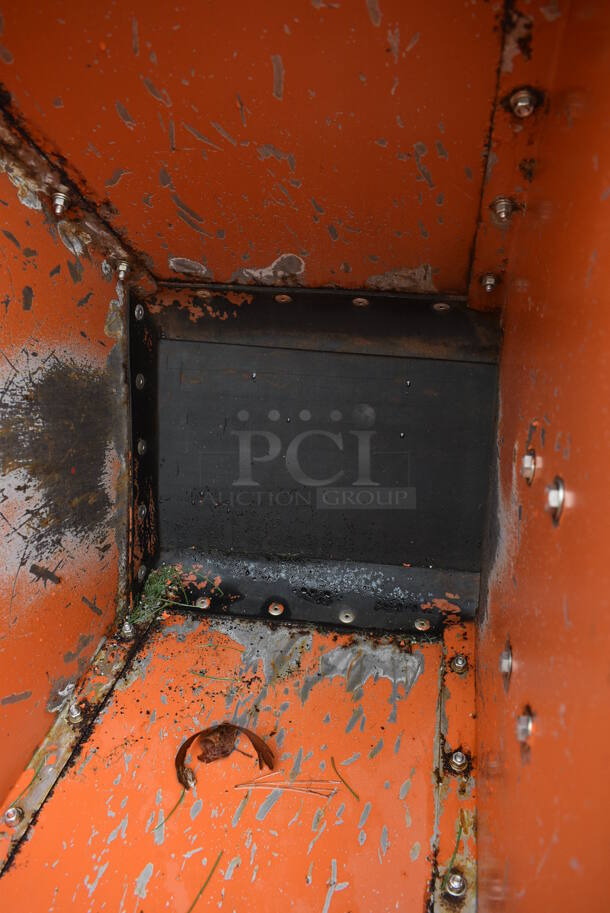 Air-flo Orange Metal Commercial Salt Spreader. BUYER MUST REMOVE. 32x38x36. (stadium) - Image 8 of 8