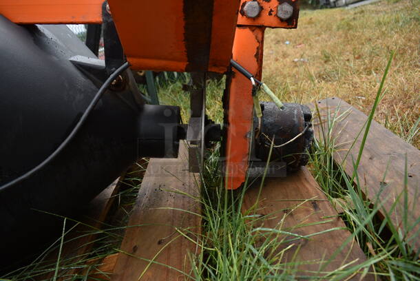 Black and Orange Metal Commercial Salt Spreader. BUYER MUST REMOVE. 35x21x39.5. (stadium) - Image 8 of 8