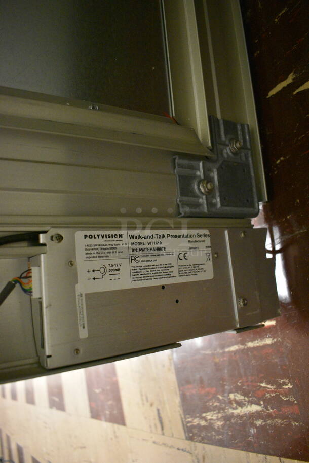 Polyvision Model WT1610 Interactive Board. BUYER MUST REMOVE. 69x3x52. (Clearview Elementary - Room 1) - Image 3 of 3
