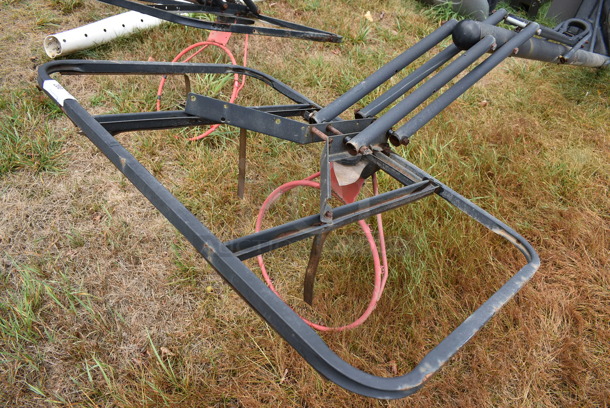 Lifetime Metal Floor Style Basketball Hoop. No Net or Backboard. BUYER MUST REMOVE. 43.5x46.5x158. (stadium) - Image 4 of 10