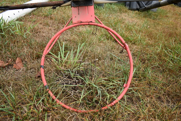 Metal Floor Style Basketball Hoop. No Net or Backboard. BUYER MUST REMOVE. 48x46x127. (stadium) - Image 3 of 11