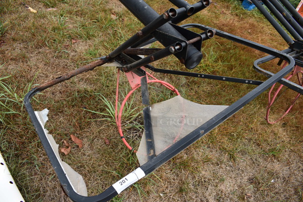 Metal Floor Style Basketball Hoop. No Net or Backboard. BUYER MUST REMOVE. 48x46x127. (stadium) - Image 4 of 11
