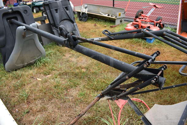 Metal Floor Style Basketball Hoop. No Net or Backboard. BUYER MUST REMOVE. 48x46x127. (stadium) - Image 5 of 11