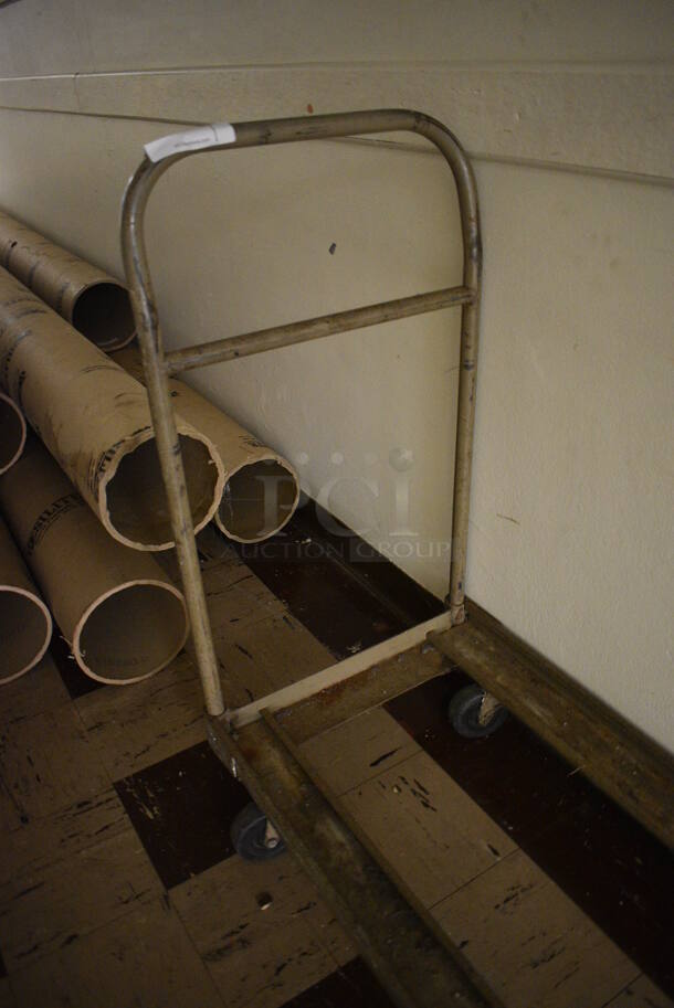 Metal Cart on Commercial Casters. 110x20x37. (Clearview Elementary - Upper Level Hallway) - Image 4 of 4