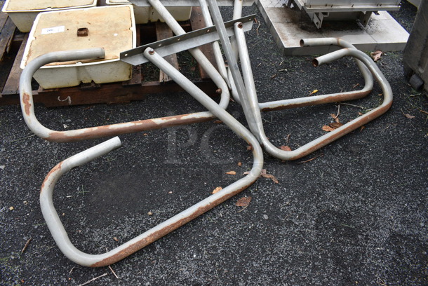 ALL ONE MONEY! Lot of 3 Bases and 2 Metal Table Bases. BUYER MUST REMOVE. Includes 19x19x6. (stadium) - Image 2 of 7