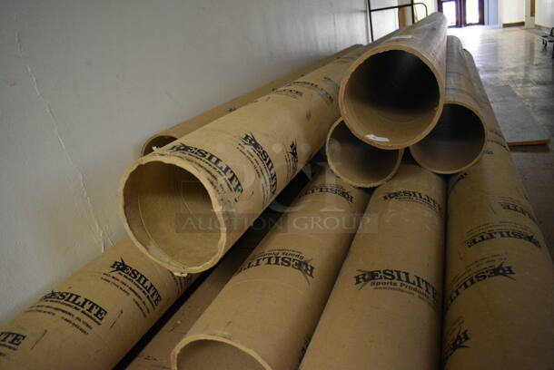 ALL ONE MONEY! Lot of 9 Brown Tubes. Includes 9x9x144. (Clearview Elementary - Upper Level Hallway) - Image 3 of 4