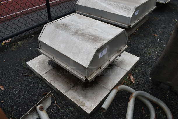 Metal Commercial Rooftop Vent Exhaust. BUYER MUST REMOVE. 33.5x33.5x17.5. (stadium) - Image 2 of 5