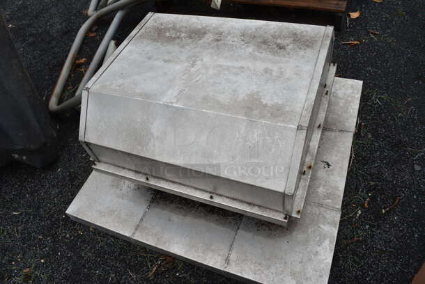 Metal Commercial Rooftop Vent Exhaust. BUYER MUST REMOVE. 33.5x33.5x17.5. (stadium) - Image 5 of 5