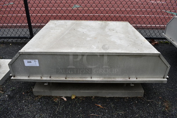 Metal Commercial Rooftop Vent Exhaust. BUYER MUST REMOVE. 47x36x18. (stadium)