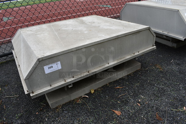 Metal Commercial Rooftop Vent Exhaust. BUYER MUST REMOVE. 47x36x18. (stadium) - Image 2 of 5