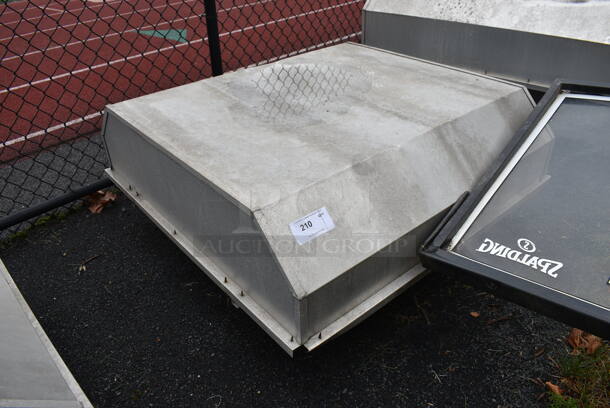 Metal Commercial Rooftop Vent Exhaust. BUYER MUST REMOVE. 45.5x46x20.5. (stadium) - Image 1 of 5
