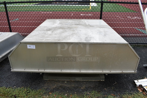 Metal Commercial Rooftop Vent Exhaust. BUYER MUST REMOVE. 73x62x32. (stadium)