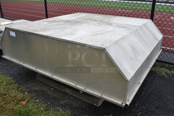 Metal Commercial Rooftop Vent Exhaust. BUYER MUST REMOVE. 73x62x32. (stadium) - Image 3 of 6