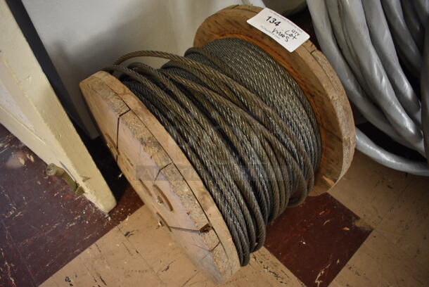 ALL ONE MONEY! Lot of Various Wires Including 4 Spools. BUYER MUST REMOVE. Includes 36x36x31. (Clearview Elementary - Upper Level Hallway) - Image 2 of 6