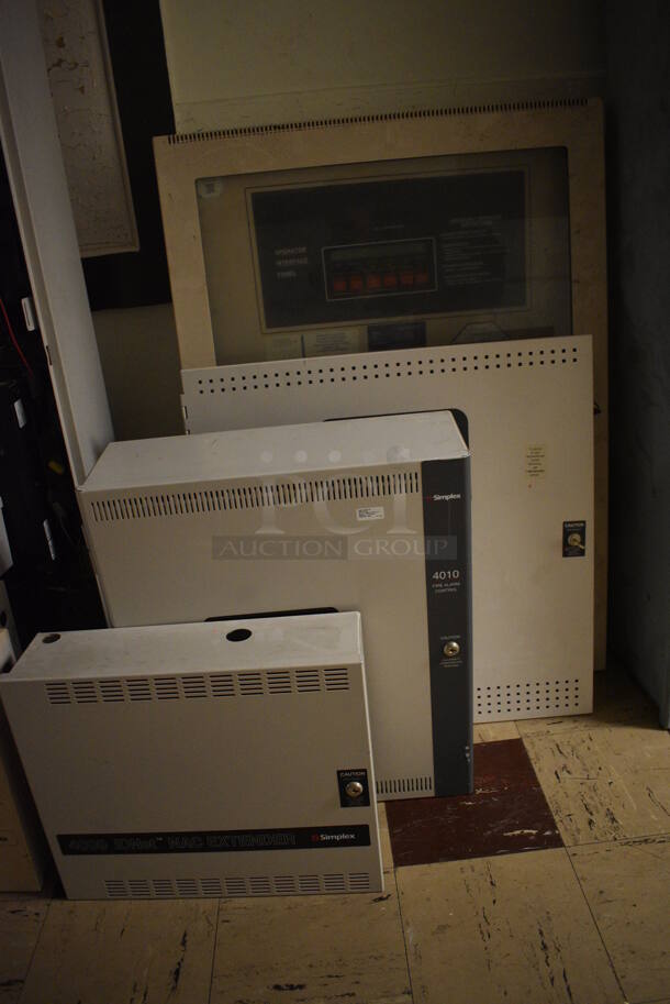 ALL ONE MONEY! Lot of 10 Various Items Including Simplex NAC Extender, Simplex Fire Alarm Control. BUYER MUST REMOVE. Includes 27x5x21. (Clearview Elementary - Upper Level Hallway) - Image 2 of 10