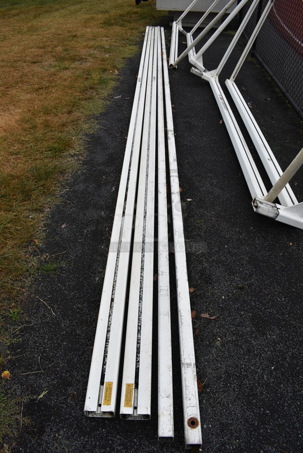 ALL ONE MONEY! Lot of 2 NEVER USED Kwikgoal Metal White Frames For Soccer Nets. BUYER MUST REMOVE. 280.5x100x93. (stadium) - Image 8 of 12