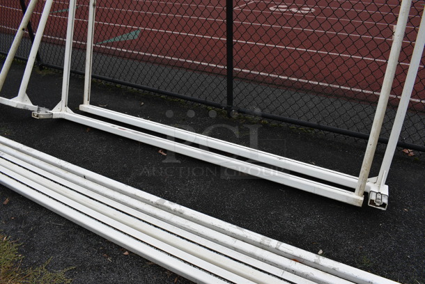 ALL ONE MONEY! Lot of 2 NEVER USED Kwikgoal Metal White Frames For Soccer Nets. BUYER MUST REMOVE. 280.5x100x93. (stadium) - Image 10 of 12