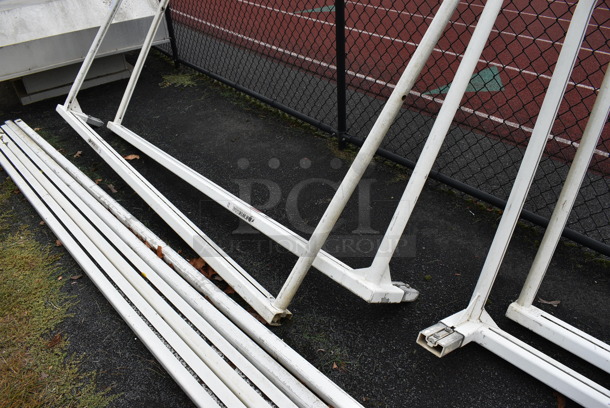 ALL ONE MONEY! Lot of 2 NEVER USED Kwikgoal Metal White Frames For Soccer Nets. BUYER MUST REMOVE. 280.5x100x93. (stadium) - Image 11 of 12
