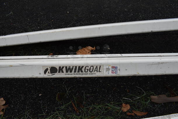 ALL ONE MONEY! Lot of 2 NEVER USED Kwikgoal Metal White Frames For Soccer Nets. BUYER MUST REMOVE. 280.5x100x93. (stadium) - Image 12 of 12