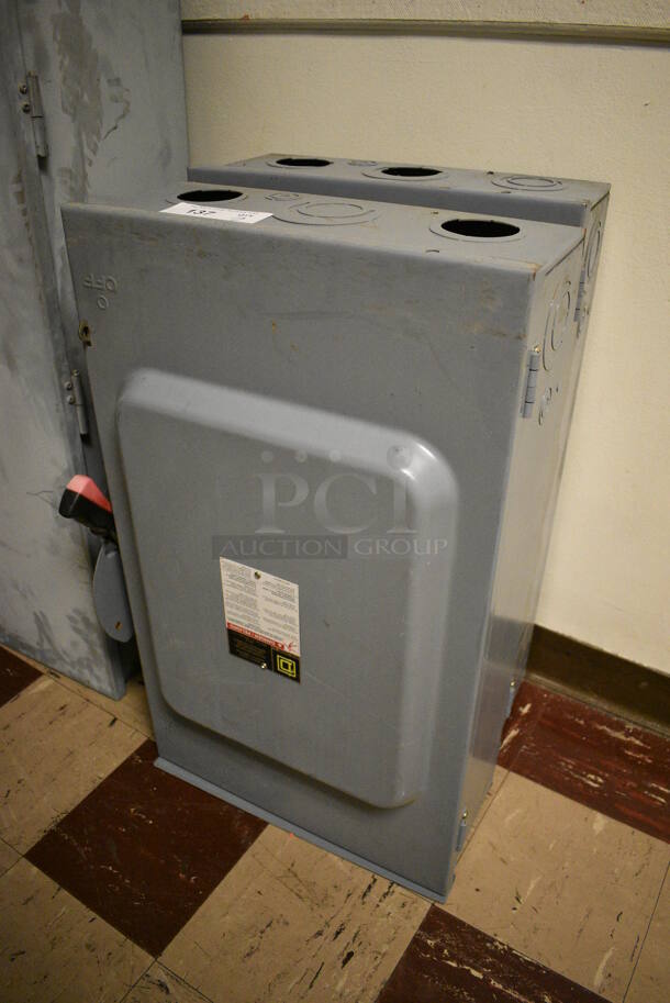2 Square D Gray Metal Heavy Duty Safety Switch. BUYER MUST REMOVE. 19x10x29. 2 Times Your Bid! (Clearview Elementary - Upper Level Hallway) - Image 2 of 7
