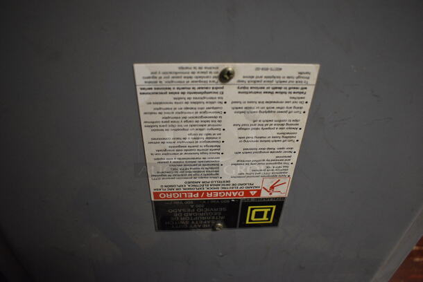2 Square D Gray Metal Heavy Duty Safety Switch. BUYER MUST REMOVE. 19x10x29. 2 Times Your Bid! (Clearview Elementary - Upper Level Hallway) - Image 4 of 7