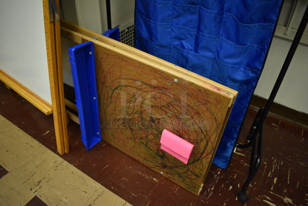 ALL ONE MONEY! Lot of 3 Easels and 1 Rolling Rack. Includes 35x1x47. (Clearview Elementary - Room 1) - Image 3 of 5