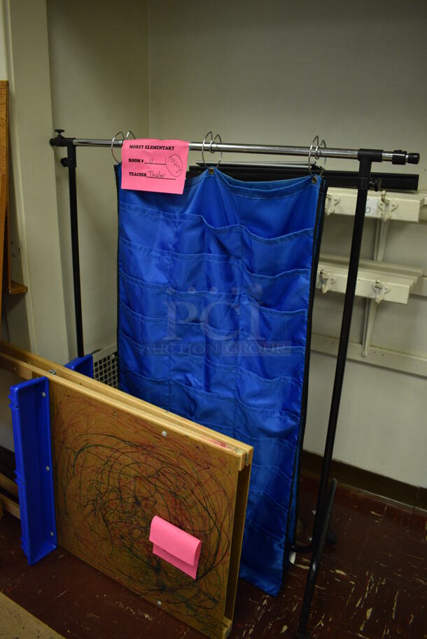 ALL ONE MONEY! Lot of 3 Easels and 1 Rolling Rack. Includes 35x1x47. (Clearview Elementary - Room 1) - Image 4 of 5