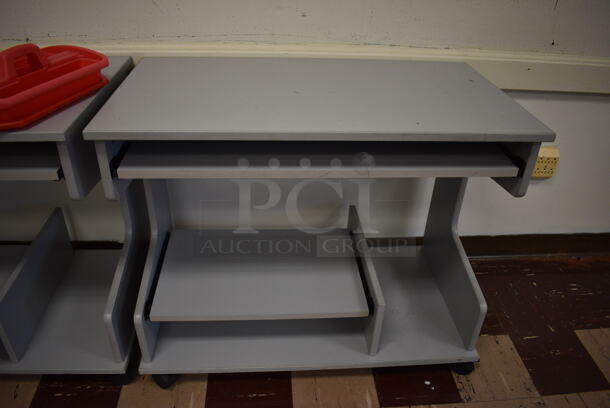 3 Gray Desks on Casters w/ Contents. BUYER MUST REMOVE. 36x30x29.5. 3 Times Your Bid! (Clearview Elementary - Room 1) - Image 2 of 5