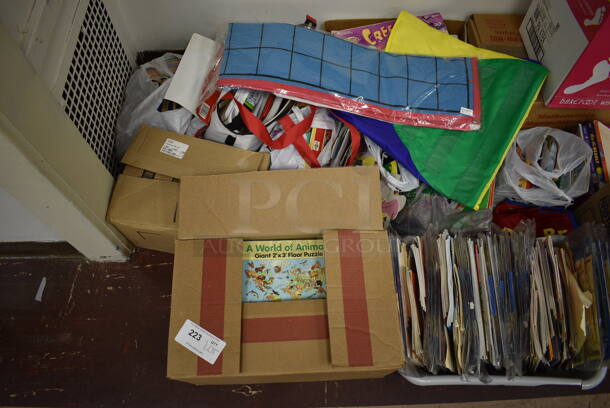ALL ONE MONEY! Lot of Various Cardboard Boxes of Books and Toys. BUYER MUST REMOVE. (Clearview Elementary - Room 4) - Image 2 of 10